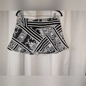 Black And White Express Mini Skort Y2K Artsy